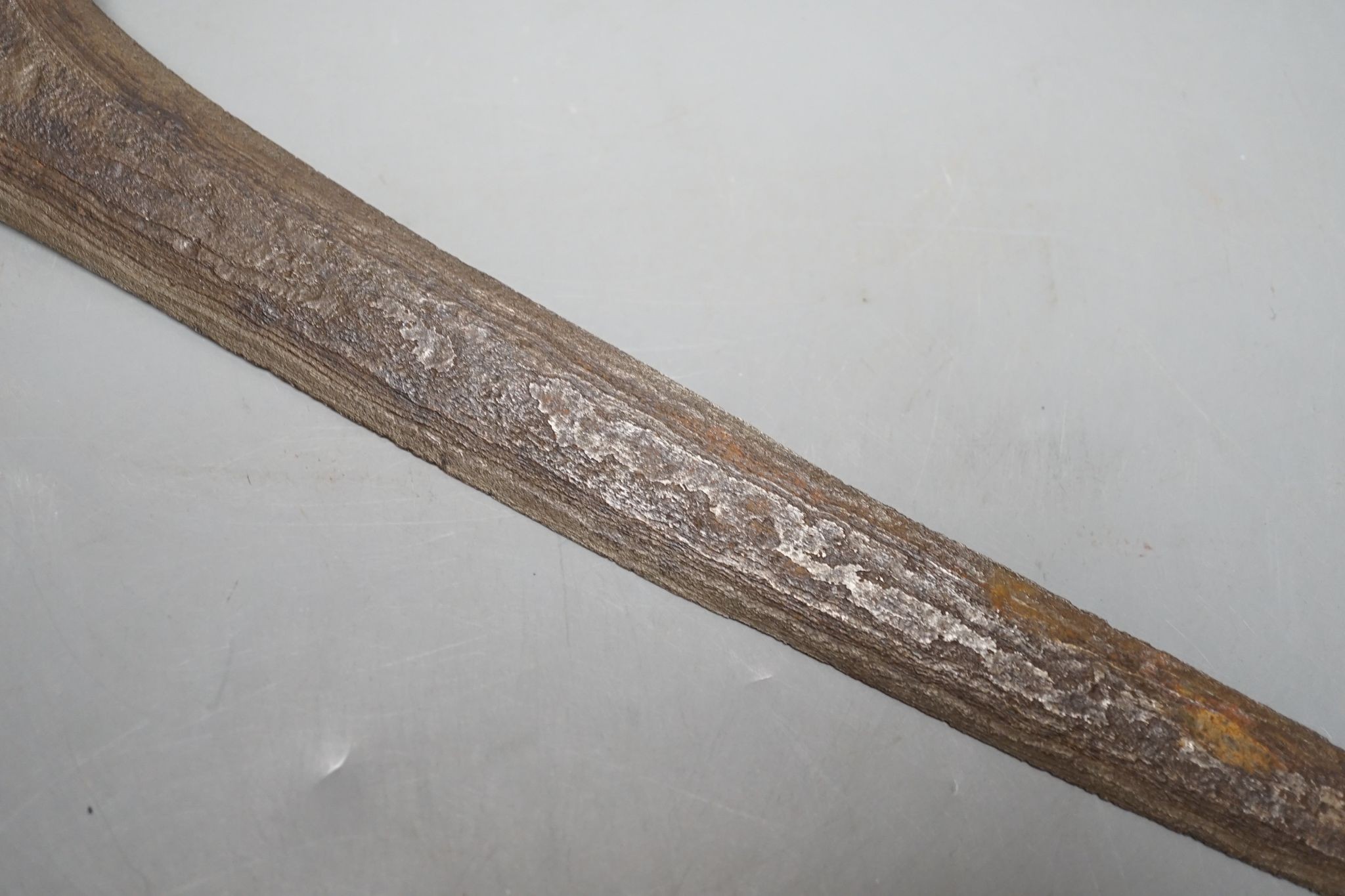 A 19th century ivory handled Kris, 40 cms long.